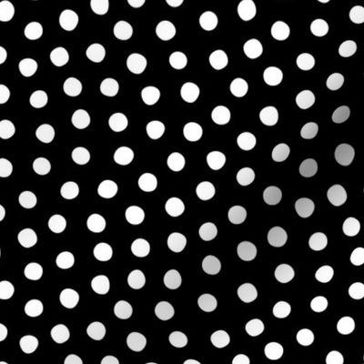 Big White Black Spots 6x6 in Fabric | Spoonflower