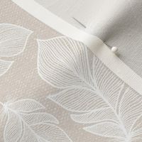 Falling feathers linen and white