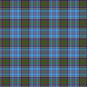 Anderson 1900 family tartan, azure/green, 4"