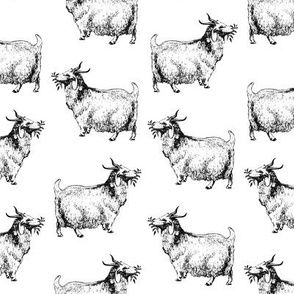 Vintage Goat with Leaf Antique Pattern