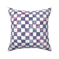 watercolor checkerboard - purple, blue, pink