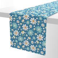 Golden Daisy Spring Teal Floral Garden Blast