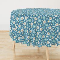 Golden Daisy Spring Teal Floral Garden Blast