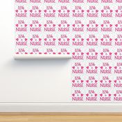 Love a Nurse 8 inch Block Pink