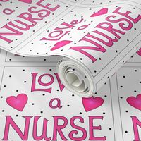 Love a Nurse 8 inch Block Pink