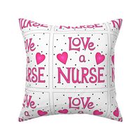 Love a Nurse 8 inch Block Pink