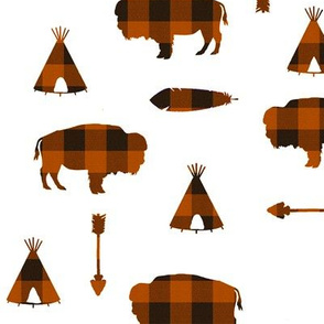 Buffalo Tribe // Orange Check // Large