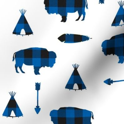 Buffalo Tribe // Blue Check // Large