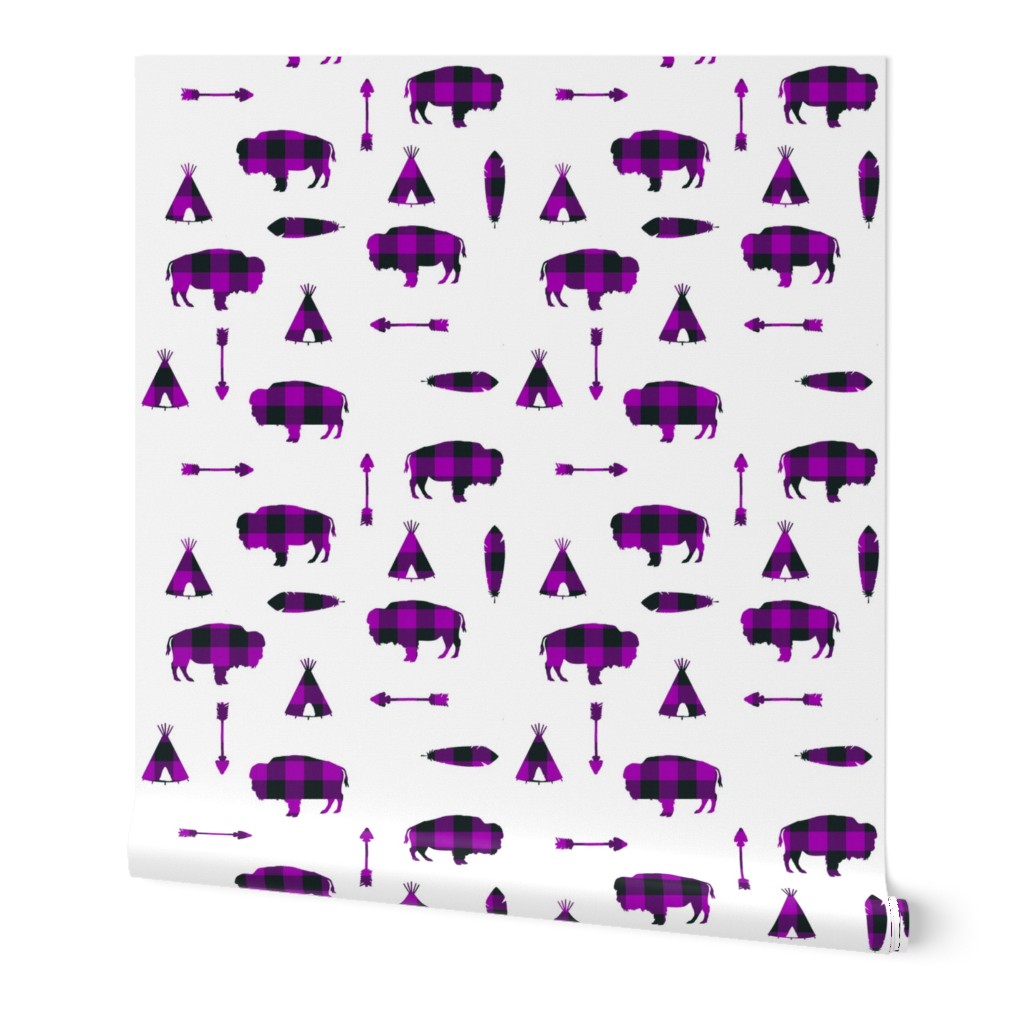 Buffalo Tribe // Purple Check // Large