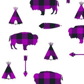 Buffalo Tribe // Purple Check // Large