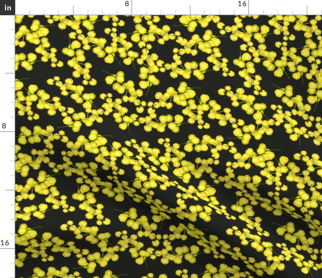 seamless pattern with mimosa_black