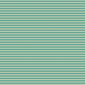 stripes tiny hoizontal blue 0098a5 and tan d5b98d and green 8bdfcf