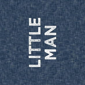 9" Little Man Quilt Block - Navy