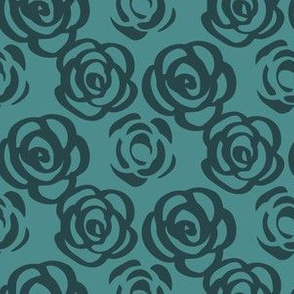 Horse Races Teal Roses