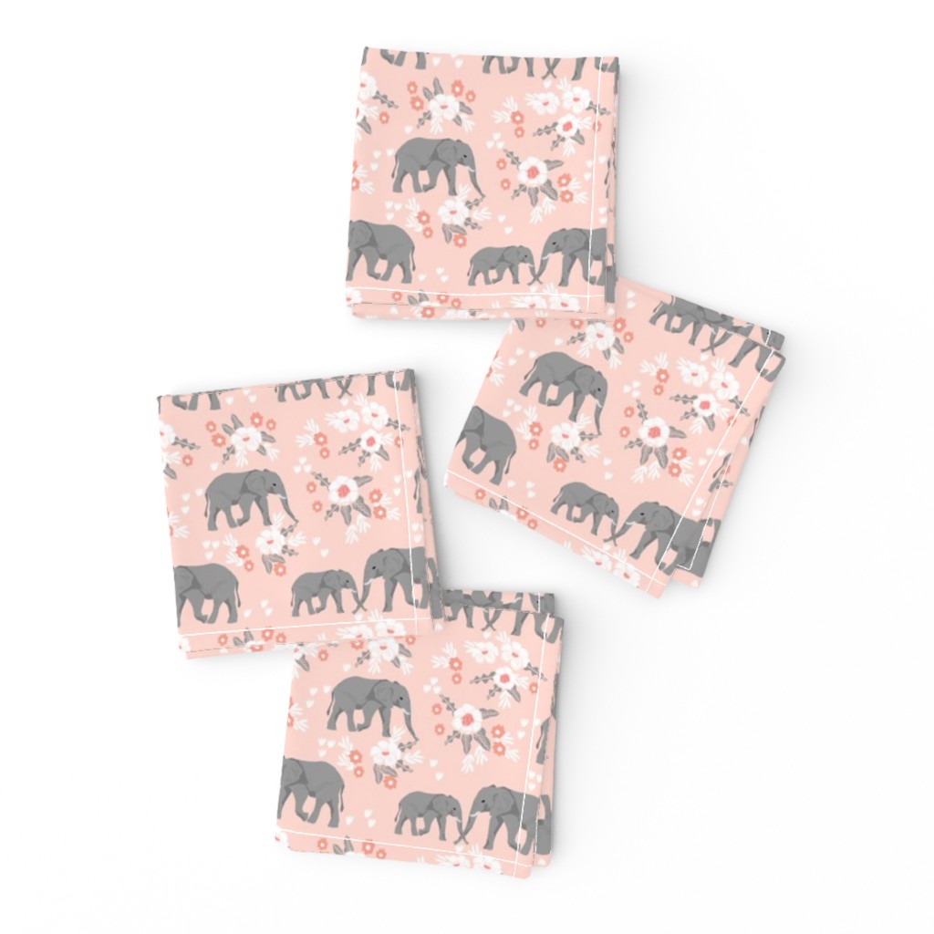 safari quilt pink elephants with florals animals nursery cute coordinate 