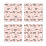 safari quilt pink elephants with florals animals nursery cute coordinate 