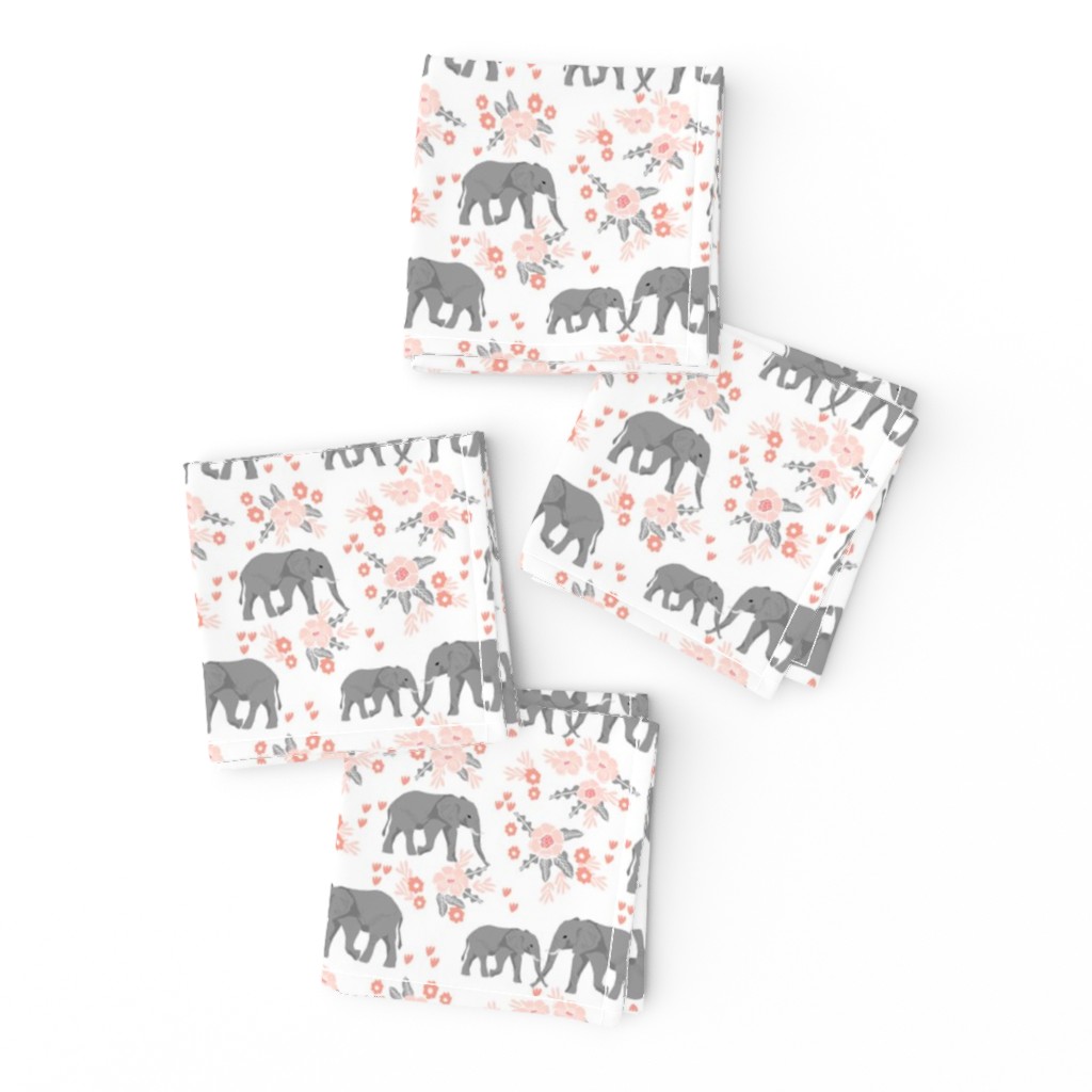 safari quilt elephants with florals animals nursery cute coordinate 