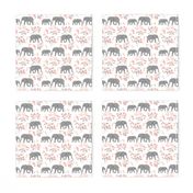 safari quilt elephants with florals animals nursery cute coordinate 