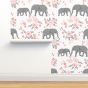 safari quilt elephants with florals animals nursery cute coordinate 