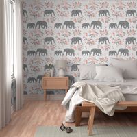 safari quilt elephants with florals animals nursery cute coordinate 