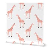 safari quilt pink giraffes animals nursery cute coordinate 