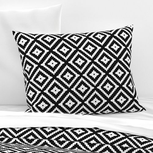 Boho Aztec Black & White {half size}