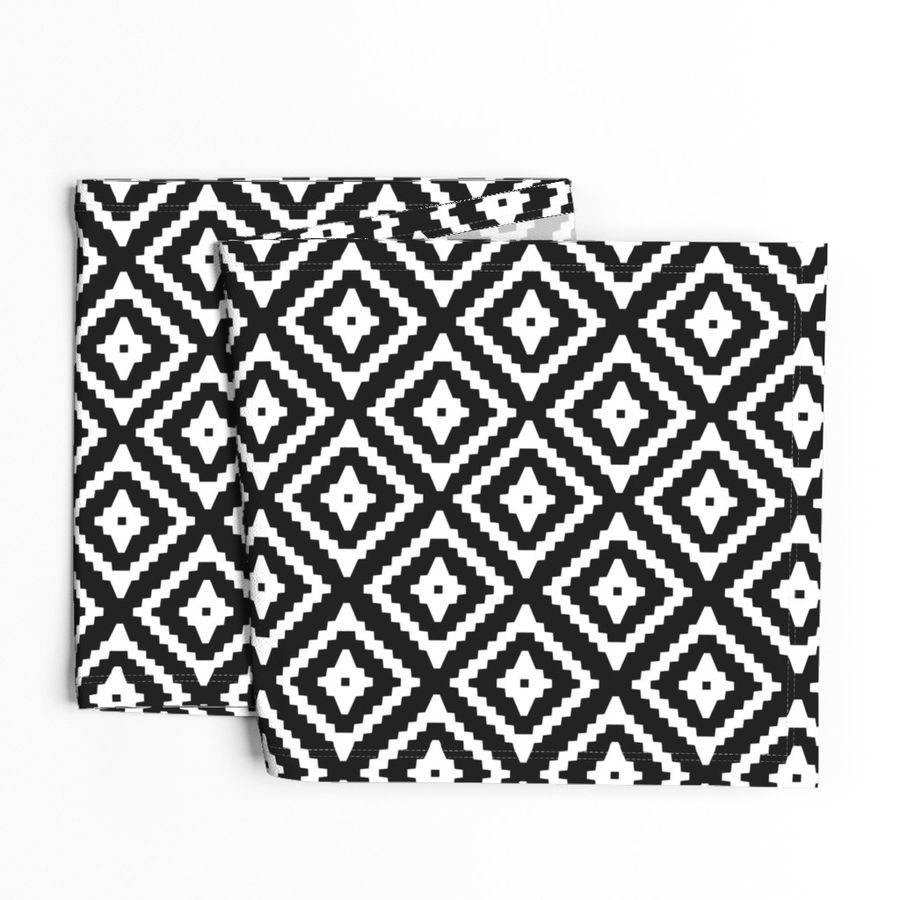 Boho Aztec Black & White {half size}