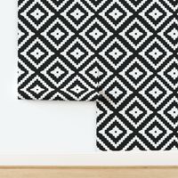 Boho Aztec Black & White {half size}