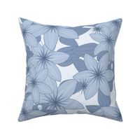 Clematis Scatter: Chambray Blues