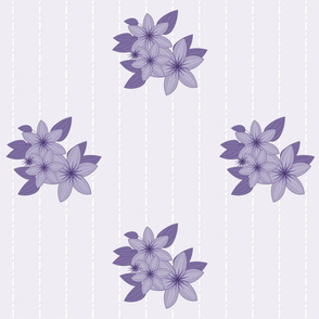 Glory Bower Stripe: Violet Purple Clematis