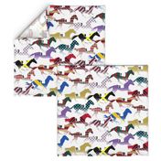 Off to the Horse Races Jockey Silk Pattern 