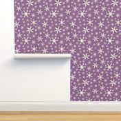 Snowflakes - Ivory, Grape