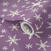 Snowflakes - Ivory, Grape