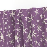 Snowflakes - Ivory, Grape