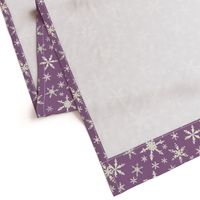 Snowflakes - Ivory, Grape