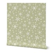 Snowflakes - Ivory, Honeydew