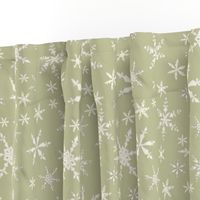 Snowflakes - Ivory, Honeydew