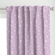 Snowflakes - Ivory, Lavendar