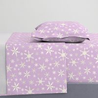 Snowflakes - Ivory, Lavendar