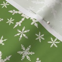 Snowflakes - Ivory, Lime