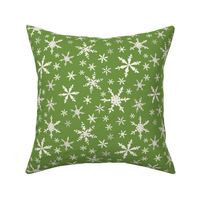 Snowflakes - Ivory, Lime