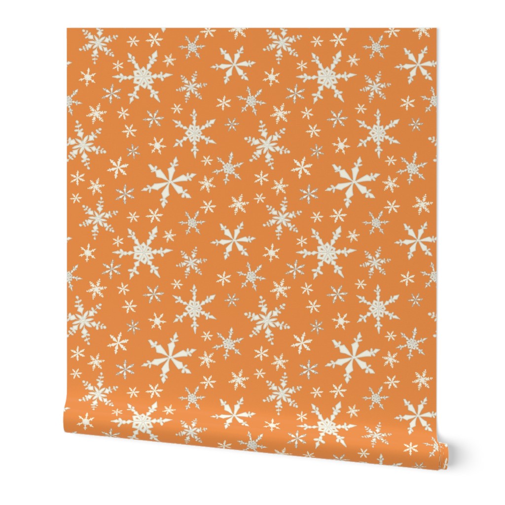Snowflakes - Ivory, Orange