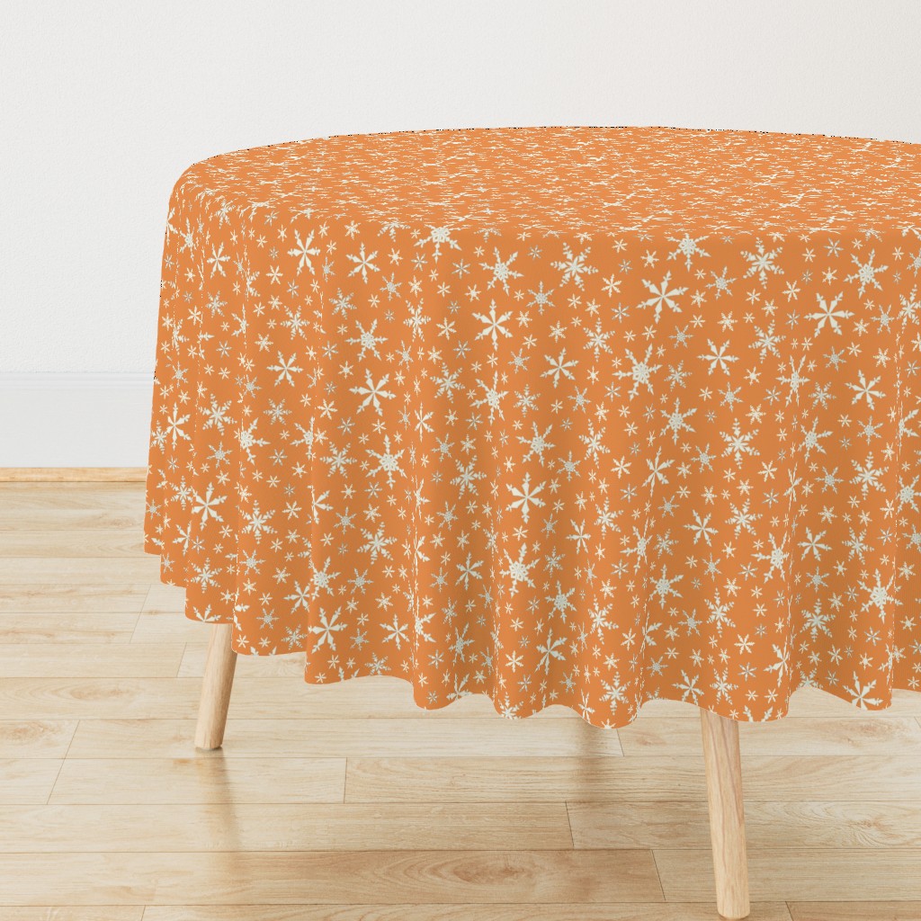 Snowflakes - Ivory, Orange