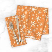 Snowflakes - Ivory, Orange