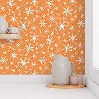 Snowflakes - Ivory, Orange