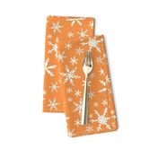 Snowflakes - Ivory, Orange