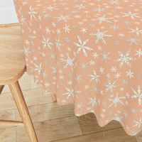 Snowflakes - Ivory, Peach