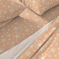 Snowflakes - Ivory, Peach