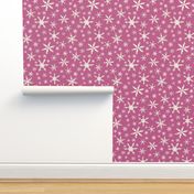 Snowflakes - Ivory, Plum