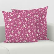 Snowflakes - Ivory, Plum